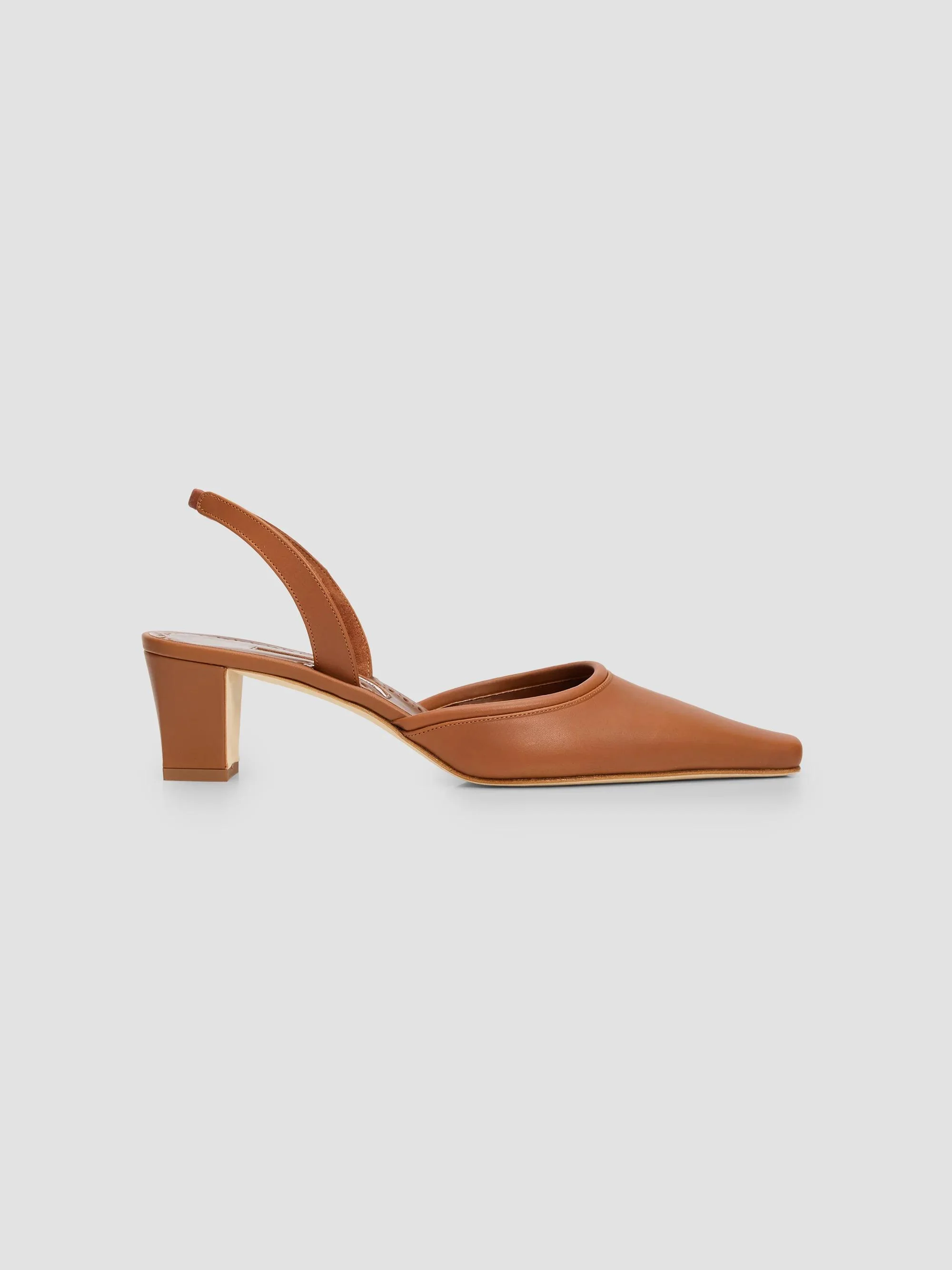 Women's Vendona 50MM Leather Block-Heel Pumps - Medium Brown - 1