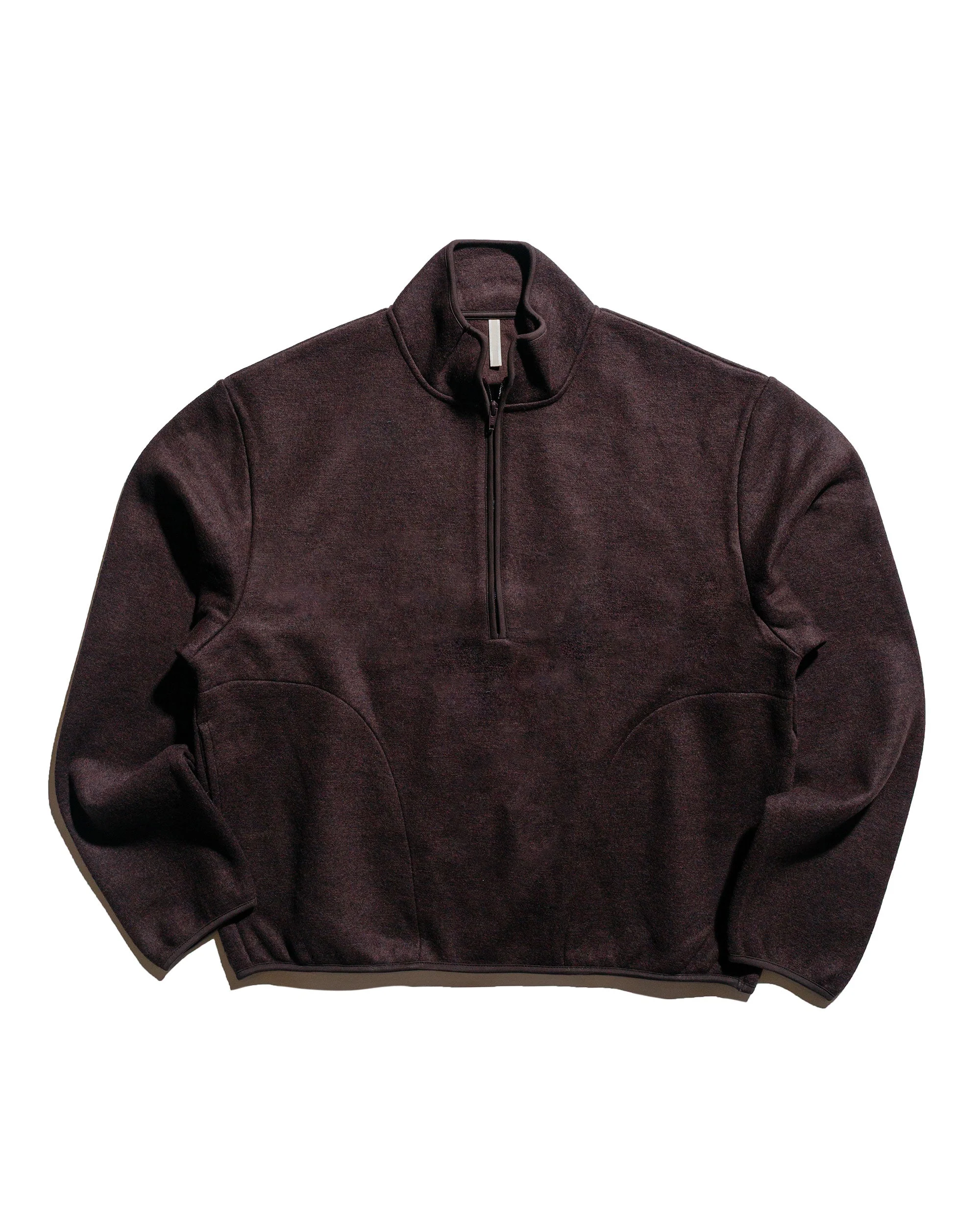 Wool Half Zip Brown - 1