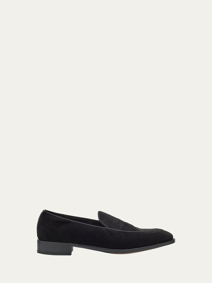Men's Bill Velvet Penny Loafers - 1