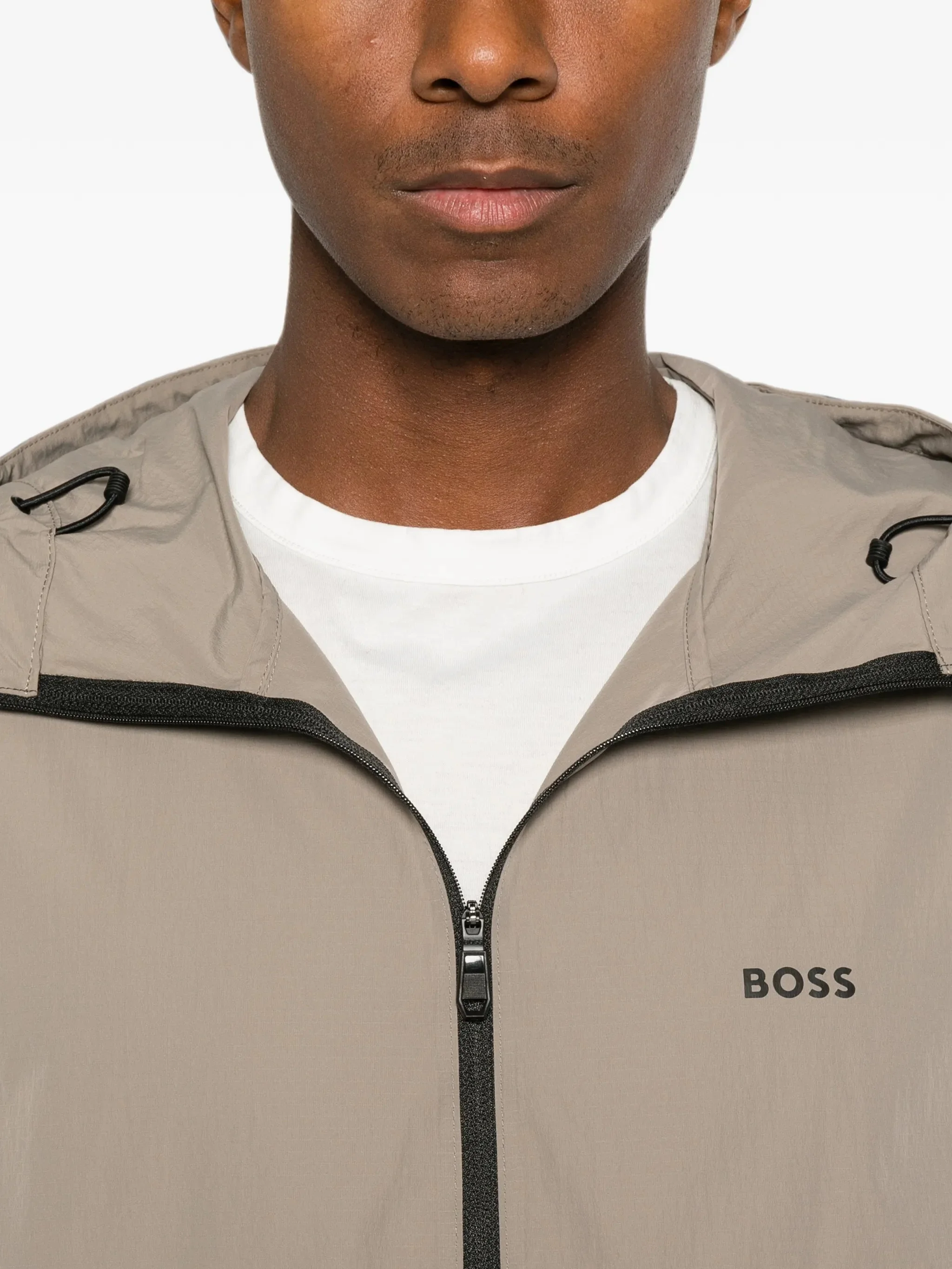 Boss Hooded Logo-print Jacket - 1