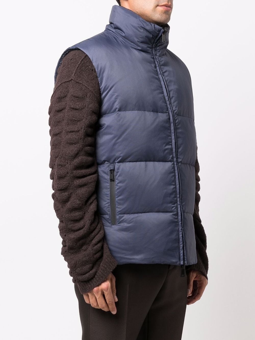 funnel-neck padded gilet - 3