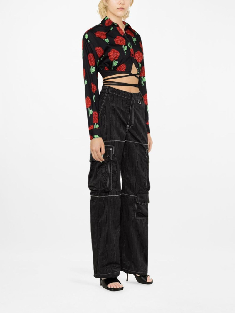 floral-print cropped blouse 3
