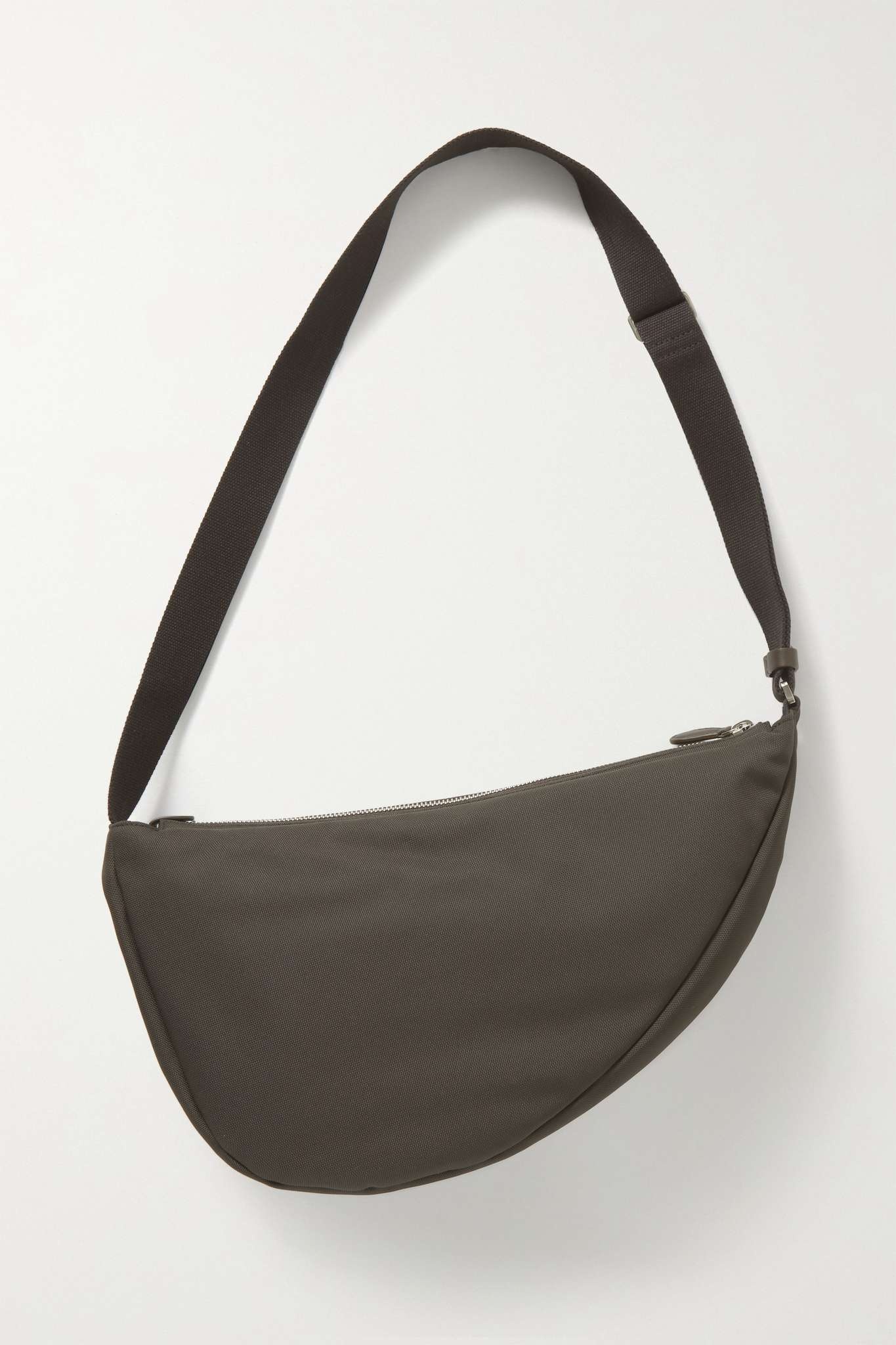 Slouchy Banana Two leather-trimmed canvas shoulder bag - 3