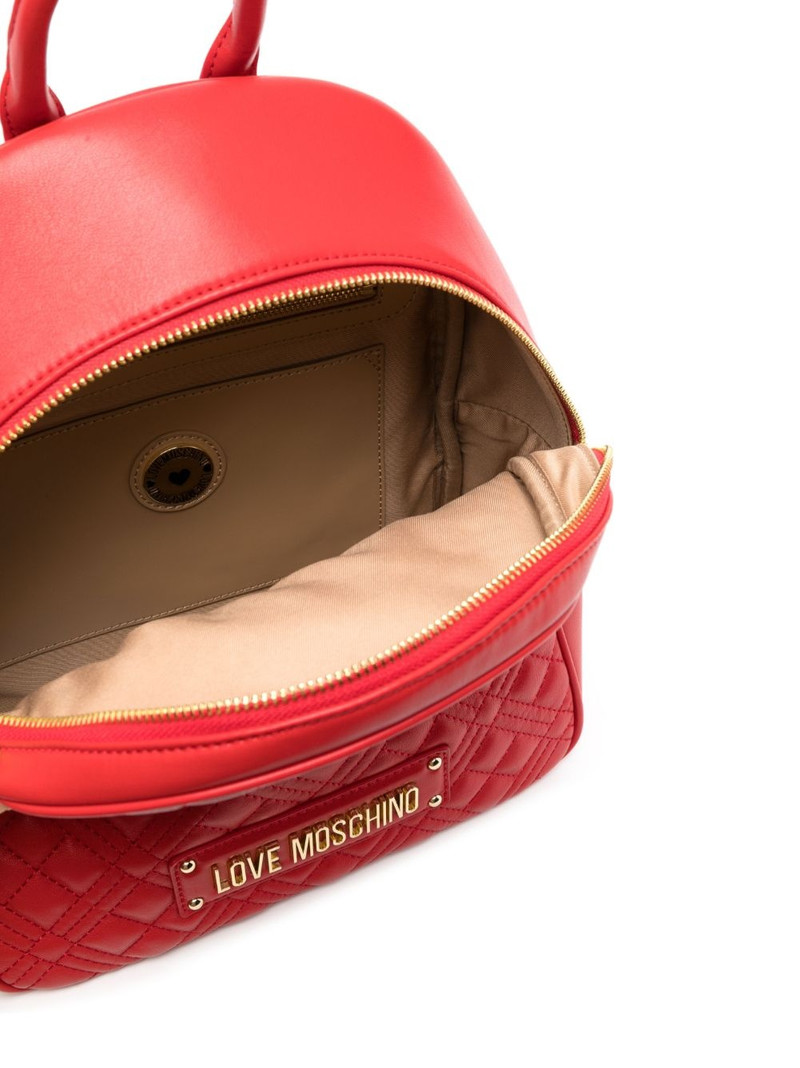 quilted logo-plaque backpack 5