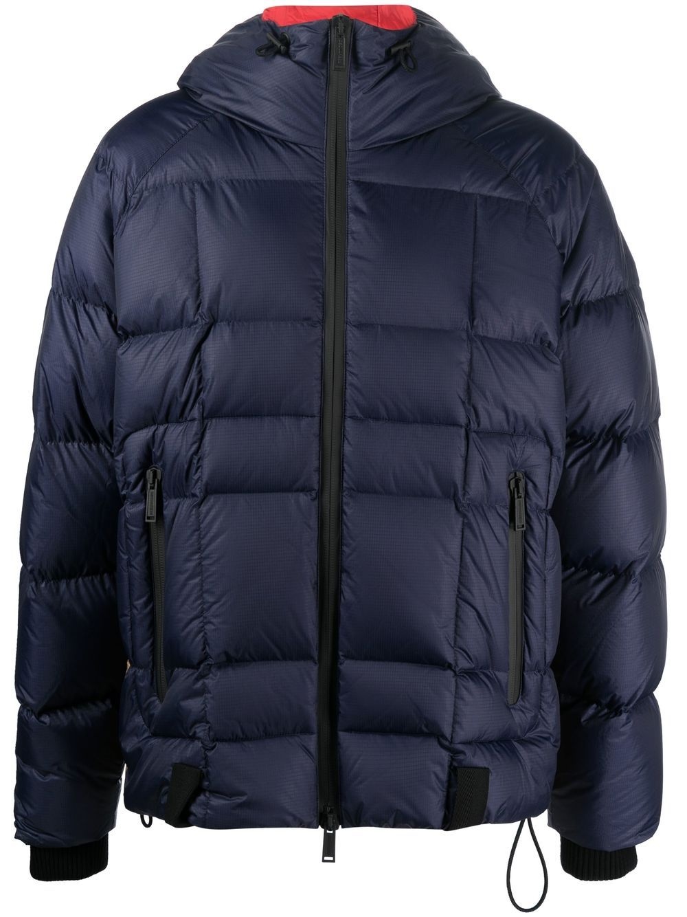 two-tone quilted down jacket - 1