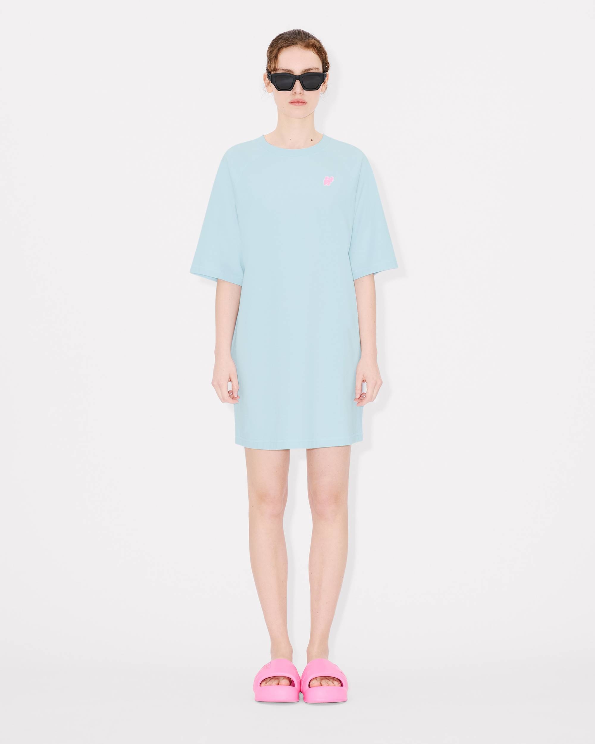 'KENZO Elephant Logo' embroidered T-shirt dress in cotton - 3