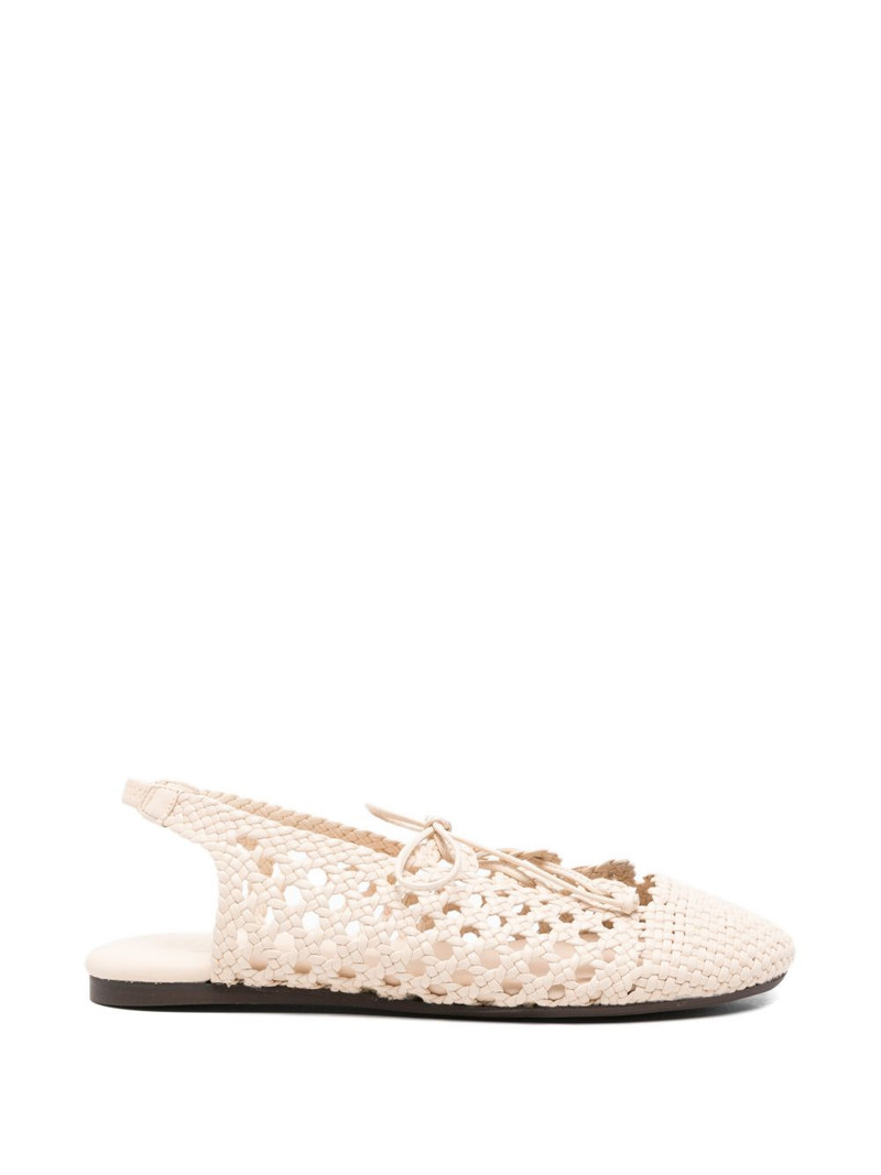 woven lace-up ballet flats 1