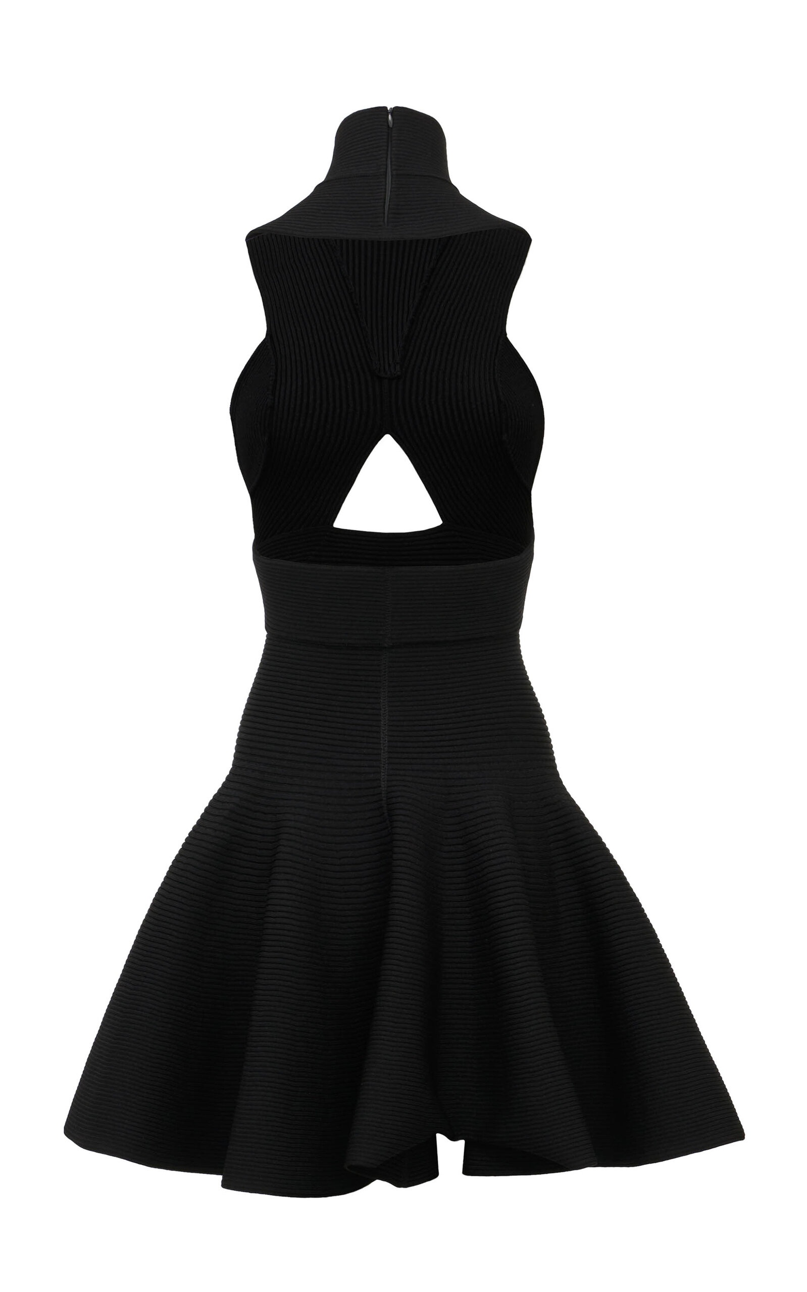 Circular Cutout Mini Dress black - 10