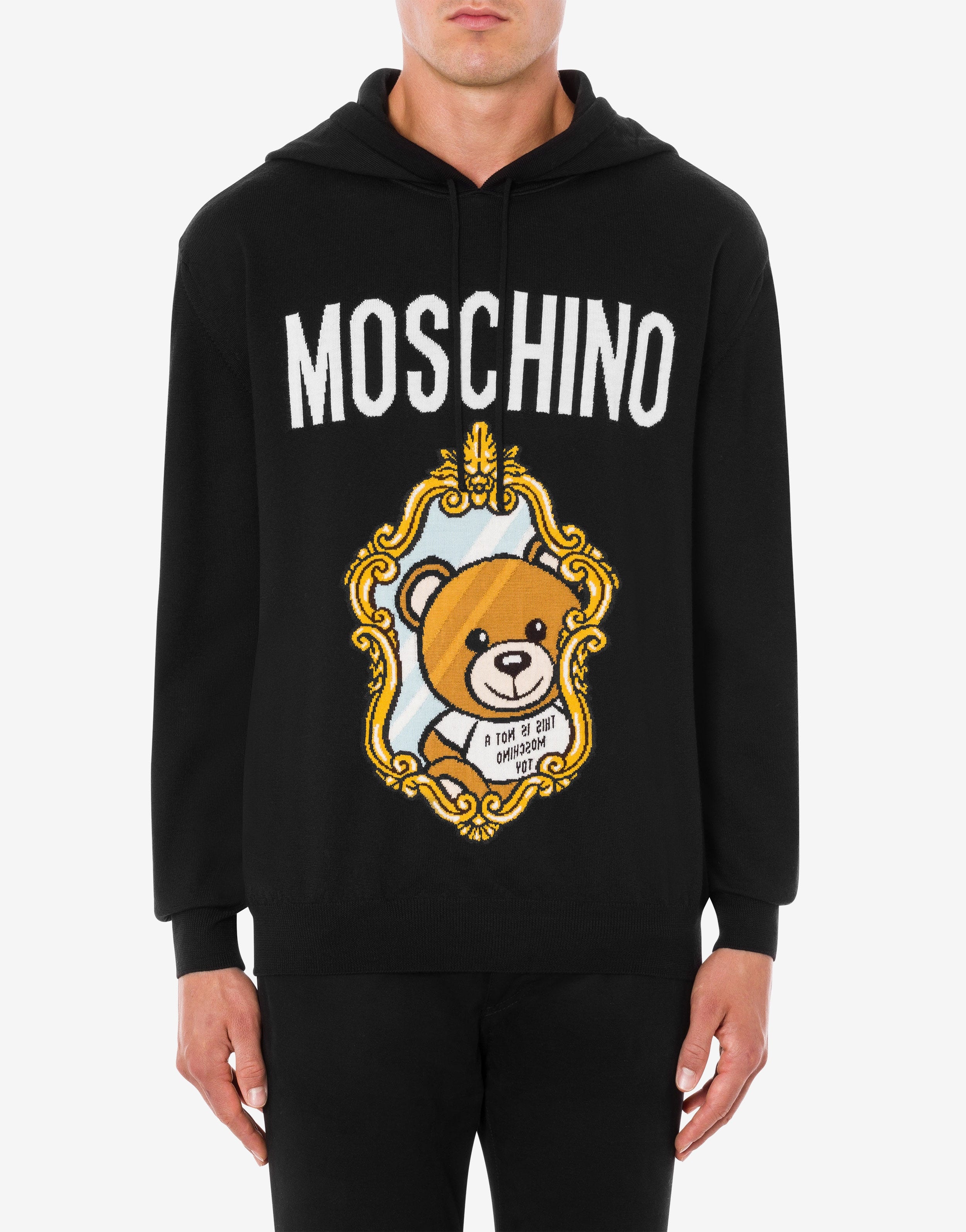 MIRROR TEDDY BEAR HOODED PULLOVER - 2