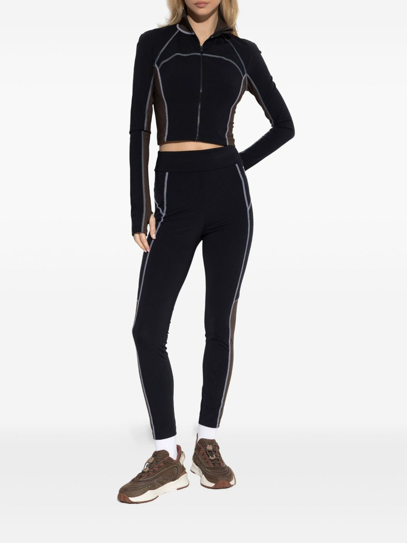 FENDI zip-up contrast sweater outlook