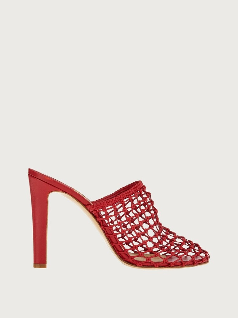 WOVEN HIGH HEEL MULE - 1