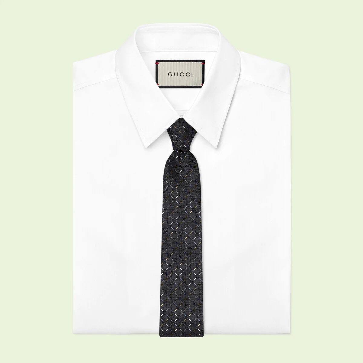 GG check silk jacquard tie - 2