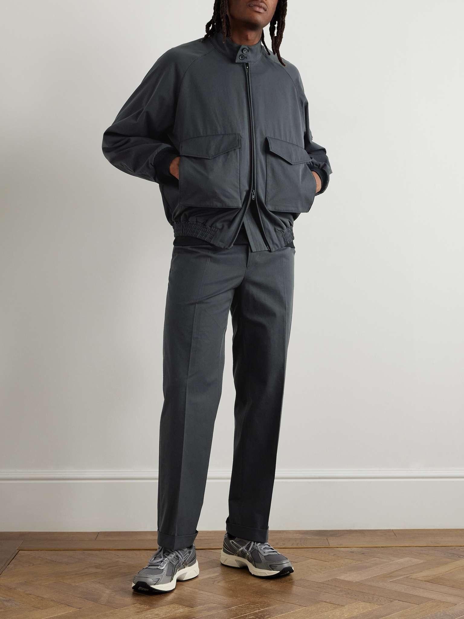 KAPTAIN SUNSHINE Straight-Leg Pleated Cotton-Gabardine