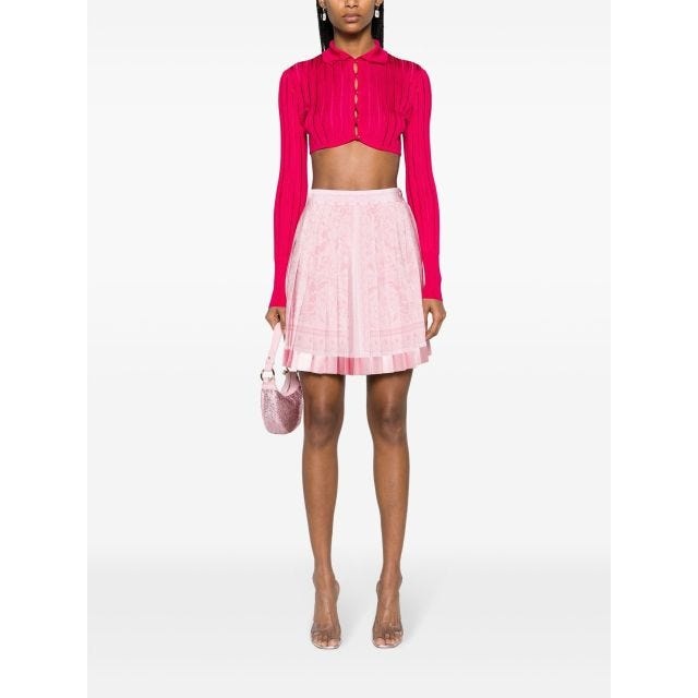 Barocco pleated pink miniskirt - 2