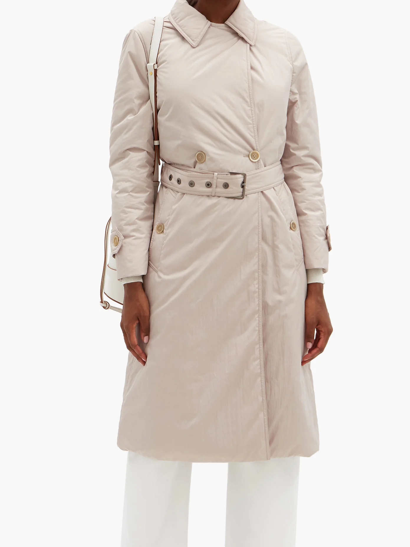 Belted padded trench coat - 5