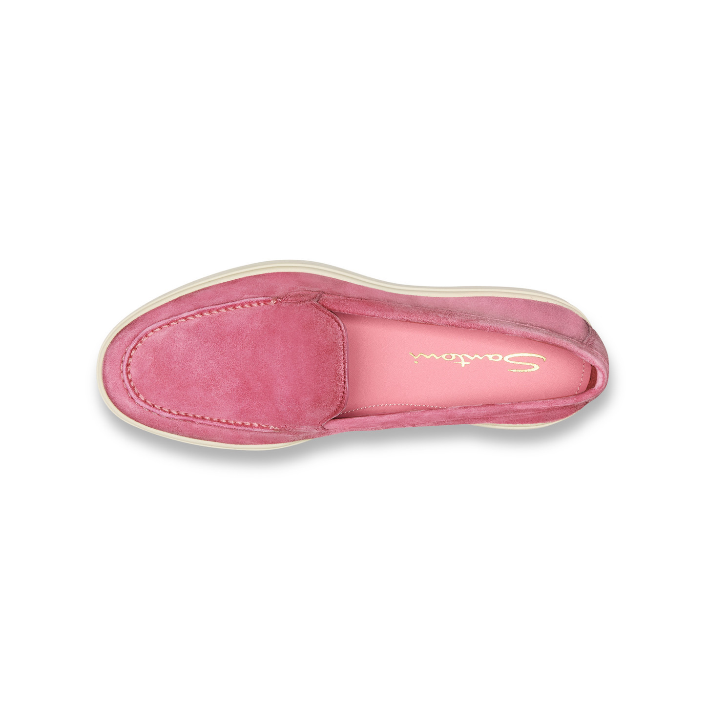 Women's pink suede loafer - 4