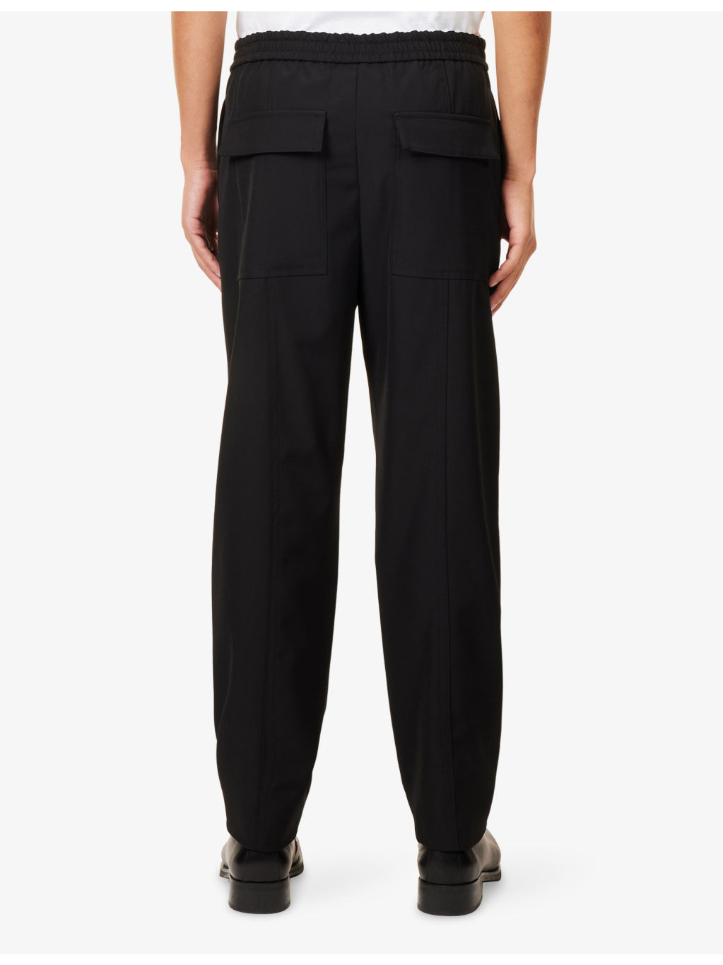 Flat Front Formal Straight-Leg Wool Trousers - 4