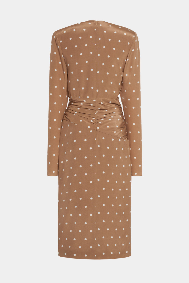 Alessandra Rich POLKA DOT DRESS WITH VOLANT outlook