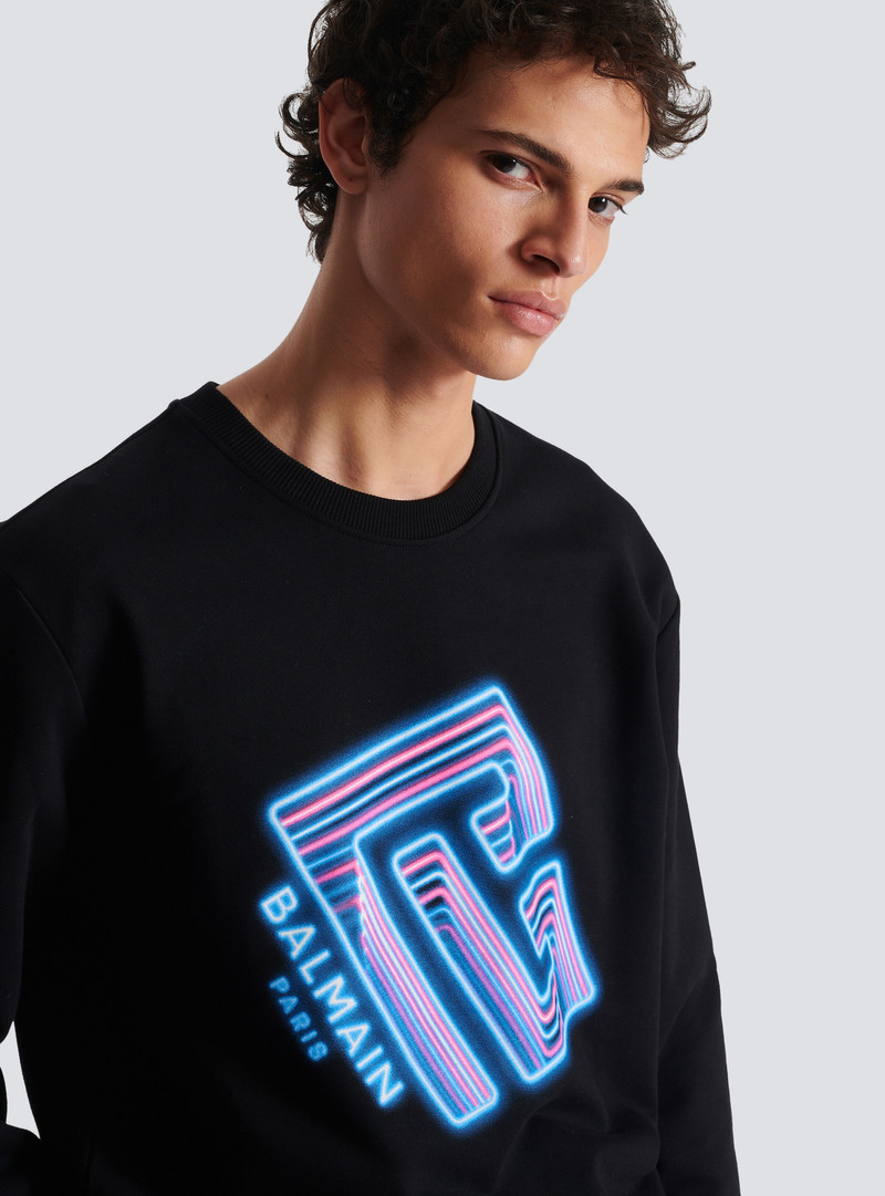 Sweatshirt with neon printed labyrinth logo 7