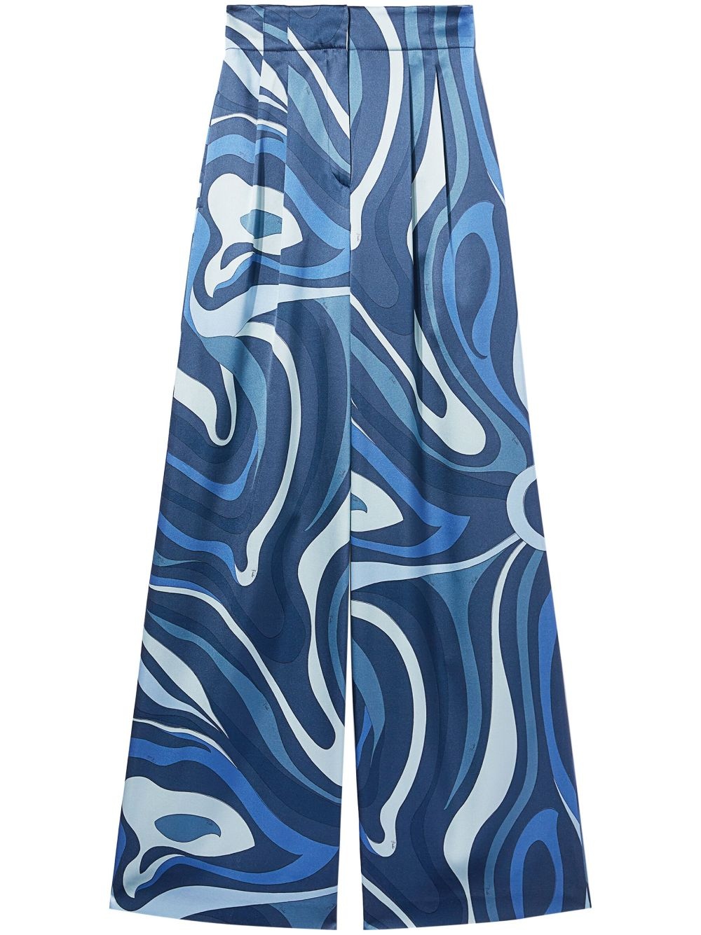 abstract-print silk culottes - 1