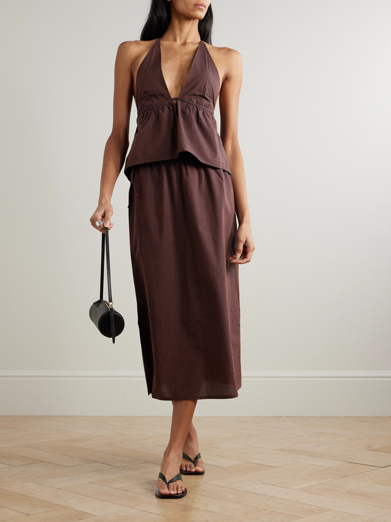 DEIJI STUDIOS Organic Cotton-poplin Halterneck Top outlook