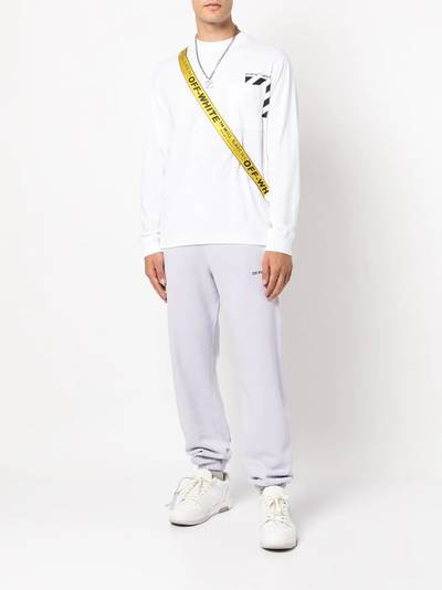 Off-White Diag-stripe print long-sleeved T-shirt outlook