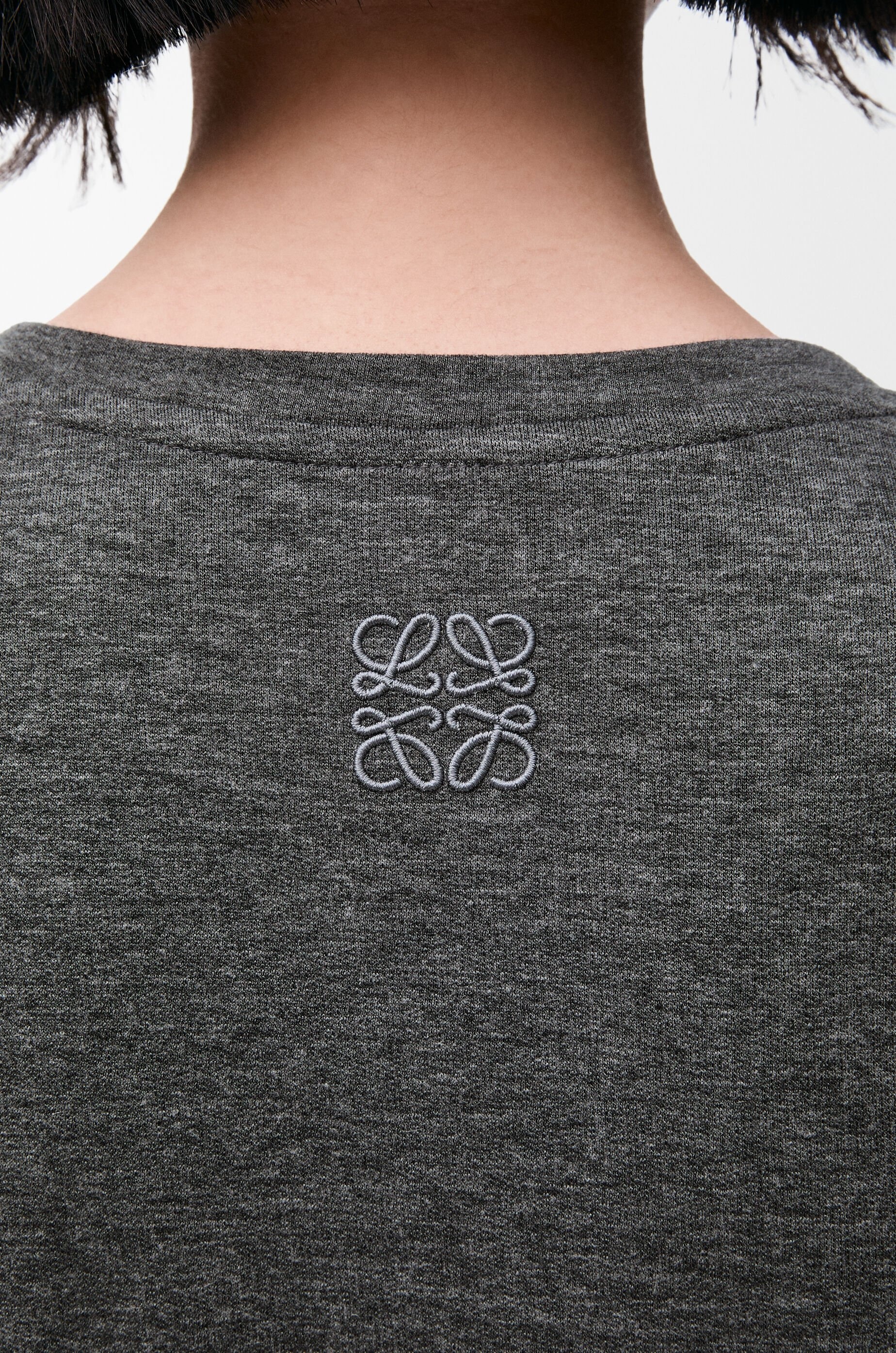 Draped T-shirt in viscose and cashmere - 5