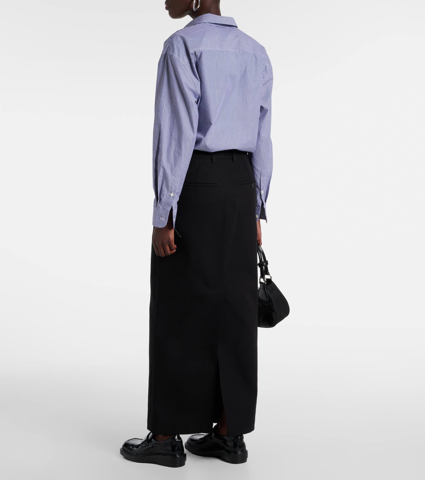 Drill cotton twill maxi skirt - 3