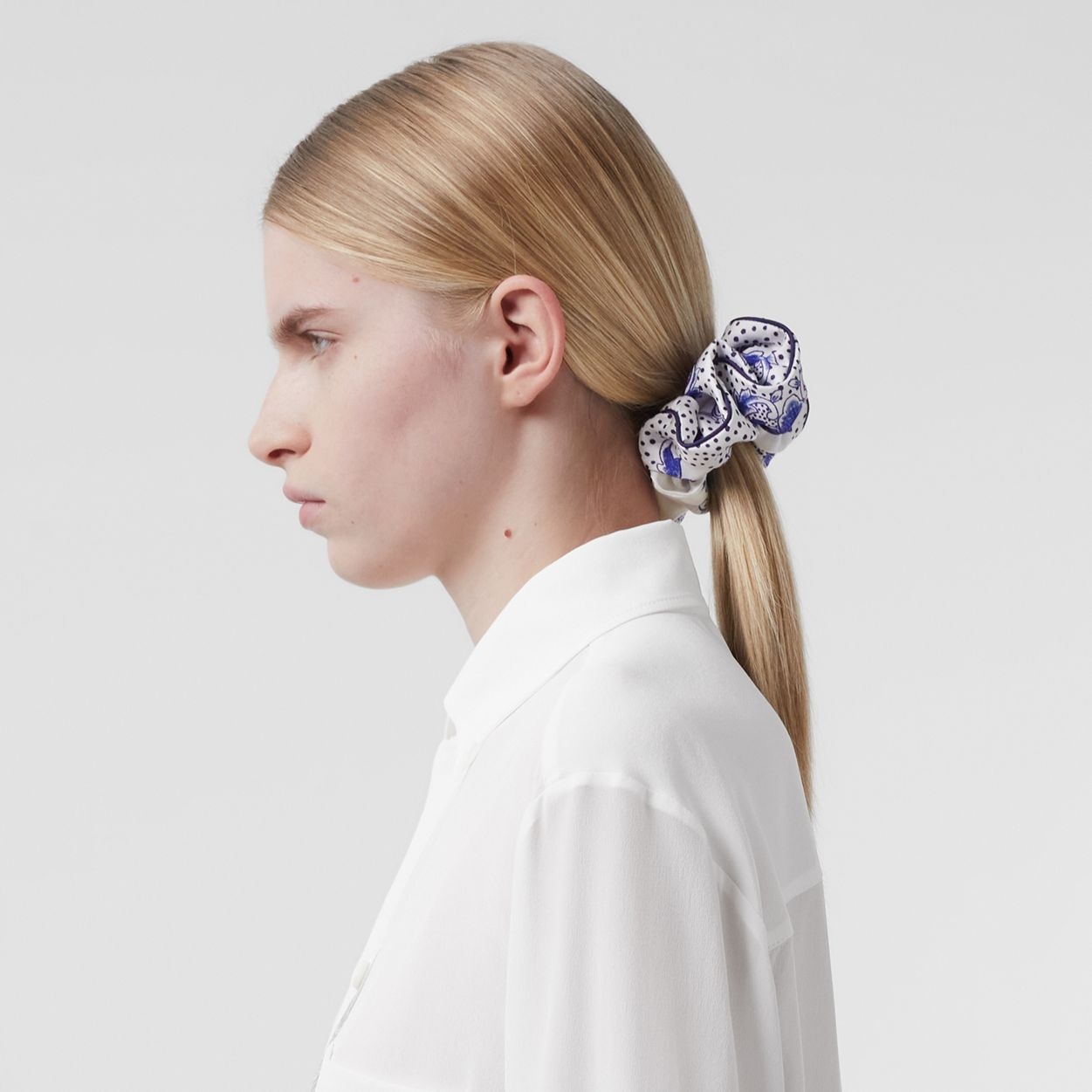 Ceramic Print Silk Scrunchie - 3