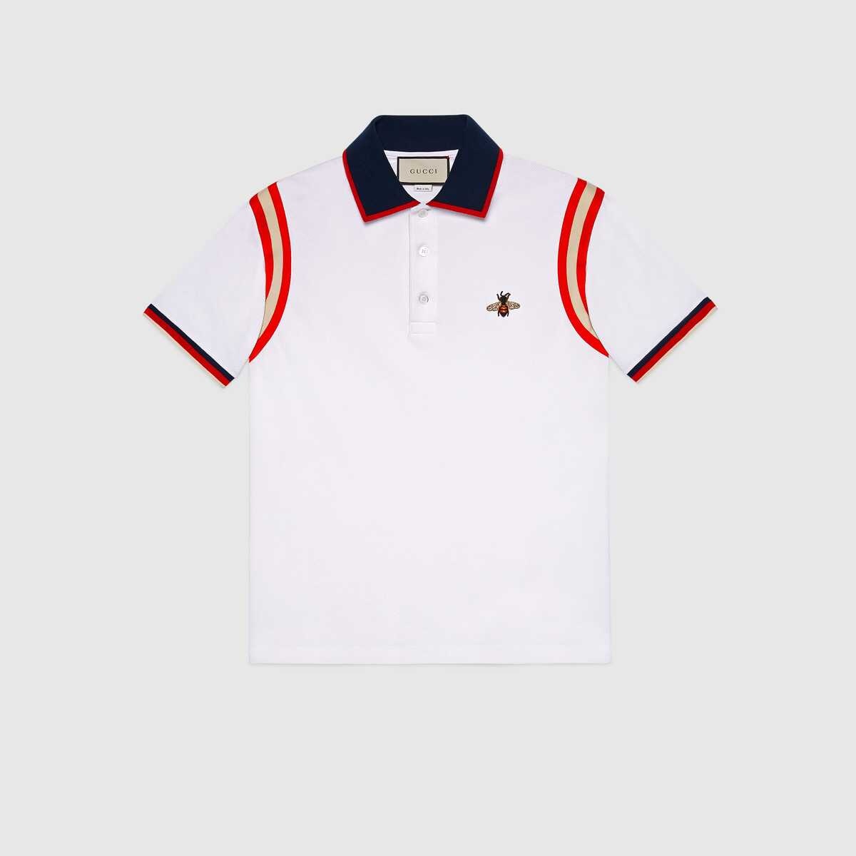 Cotton polo with bee - 1