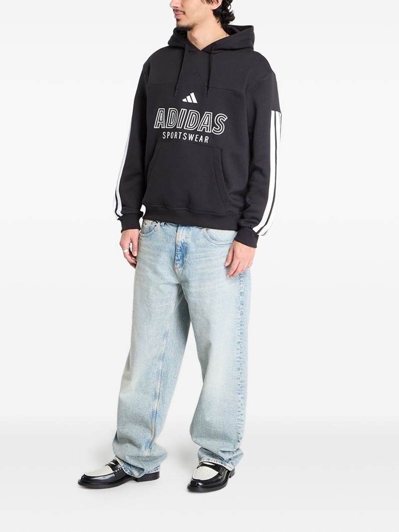 adidas House Of Tiro logo-print 3-Stripes hoodie outlook
