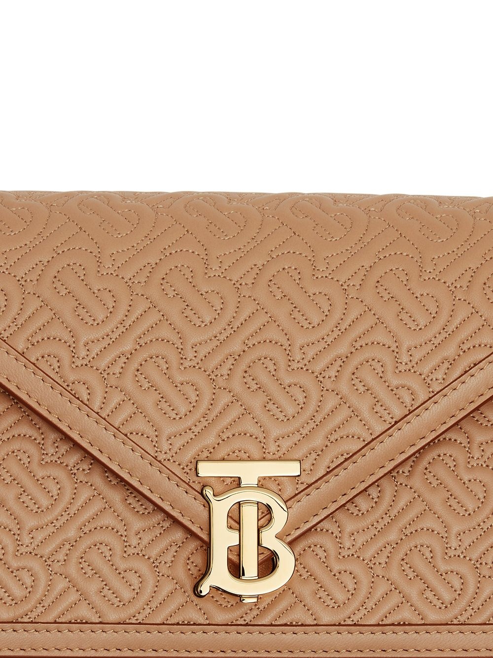 Small Quilted Monogram TB Envelope Clutch - 3