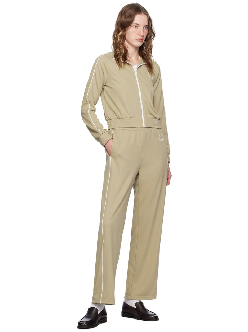 Sporty & Rich Beige Golf Embroidered Track Pants outlook