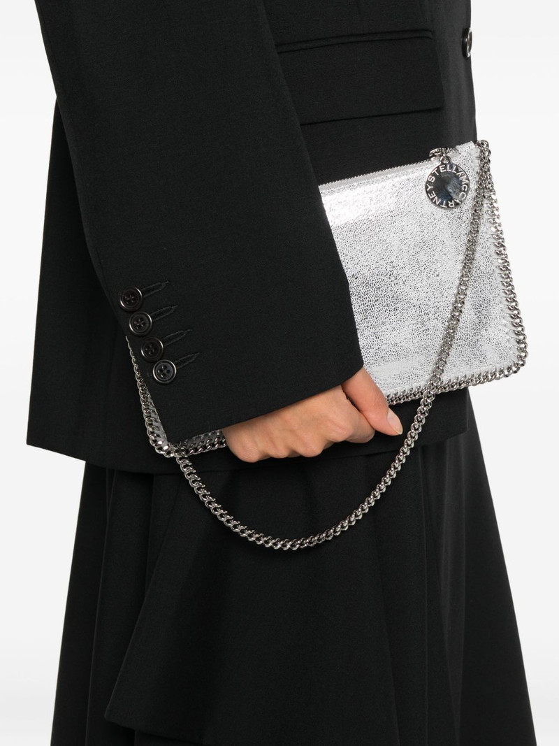 Stella McCartney chain-trim clutch bag outlook