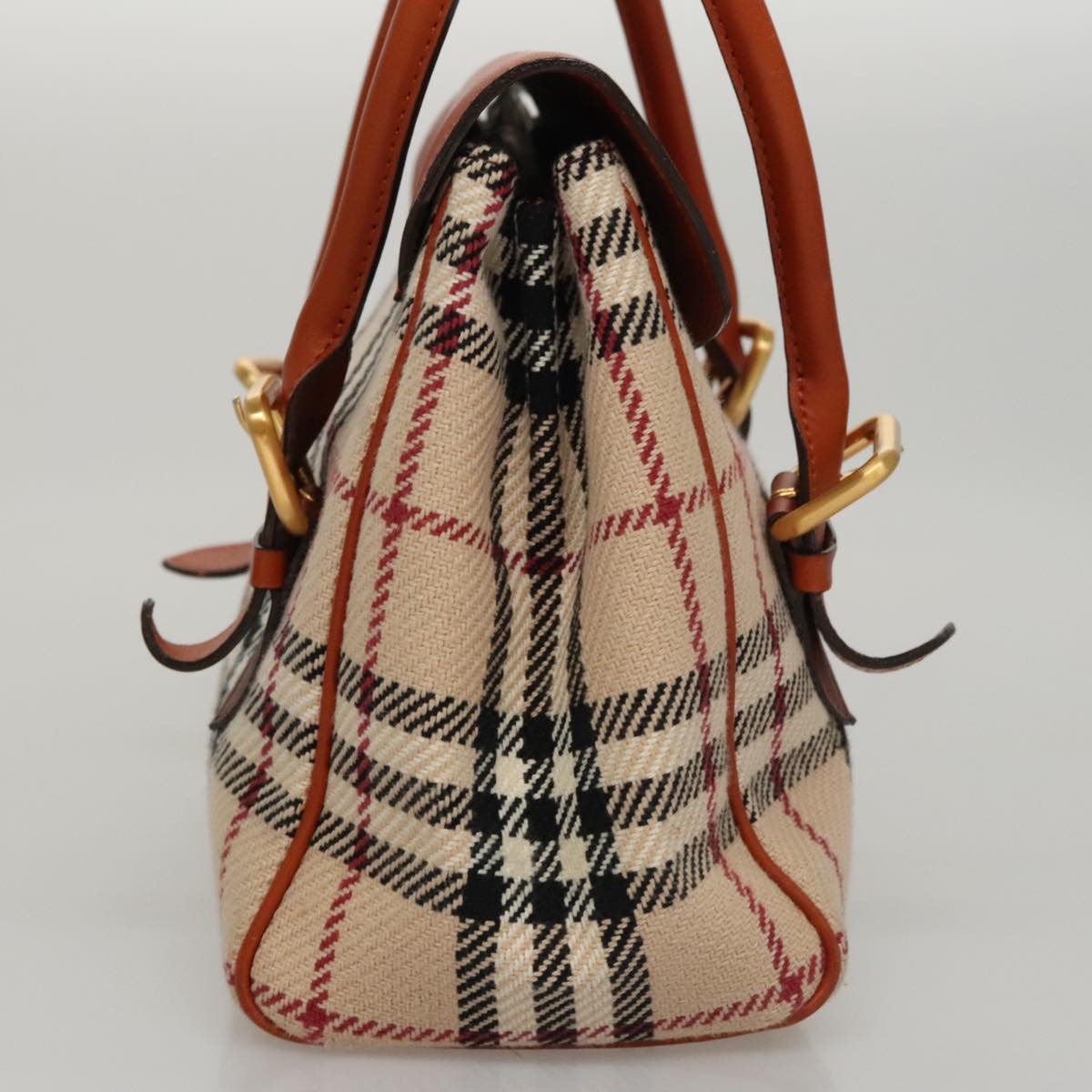 Burberry Nova Check Hand Bag Canvas Beige - 5
