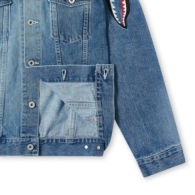 A BATHING APE® A Bathing Ape Shark Embroidery Denim Jacket outlook