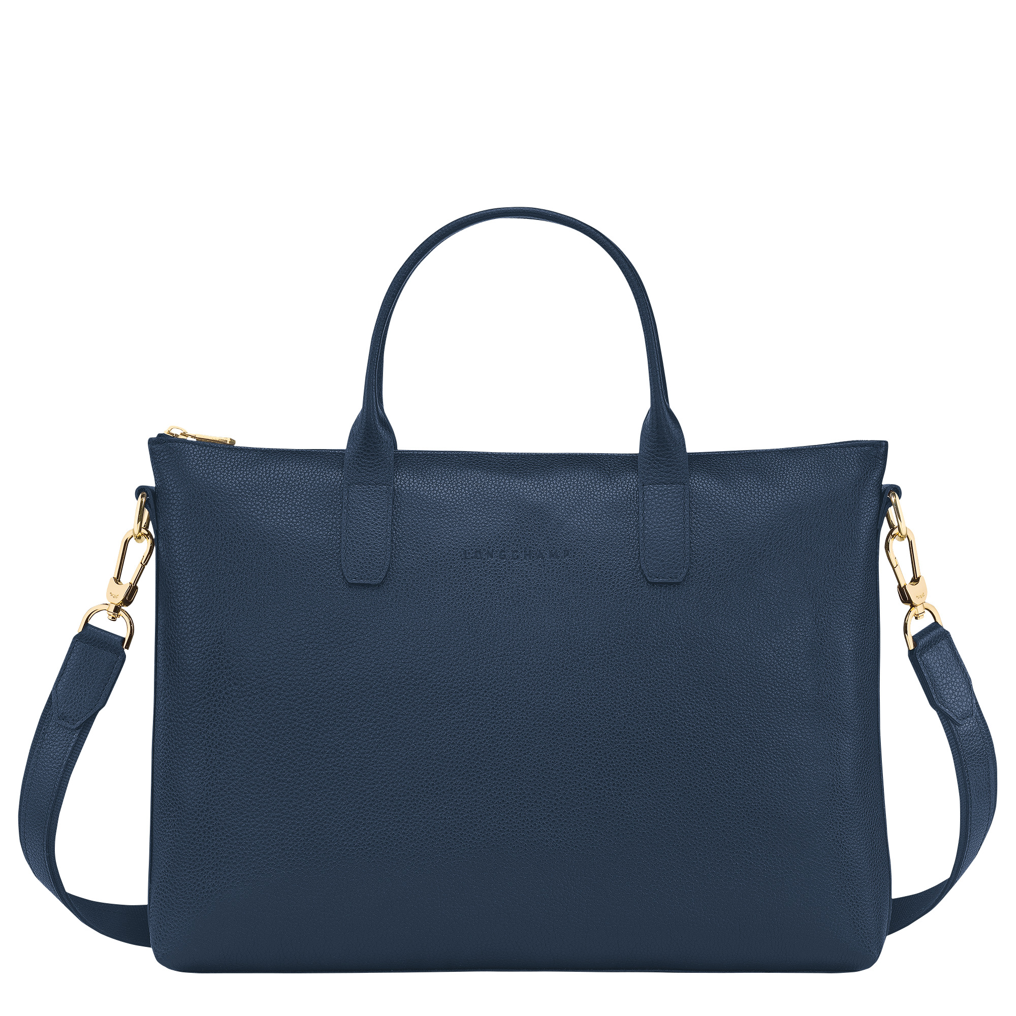 Le Foulonné S Briefcase Navy - Leather - 1