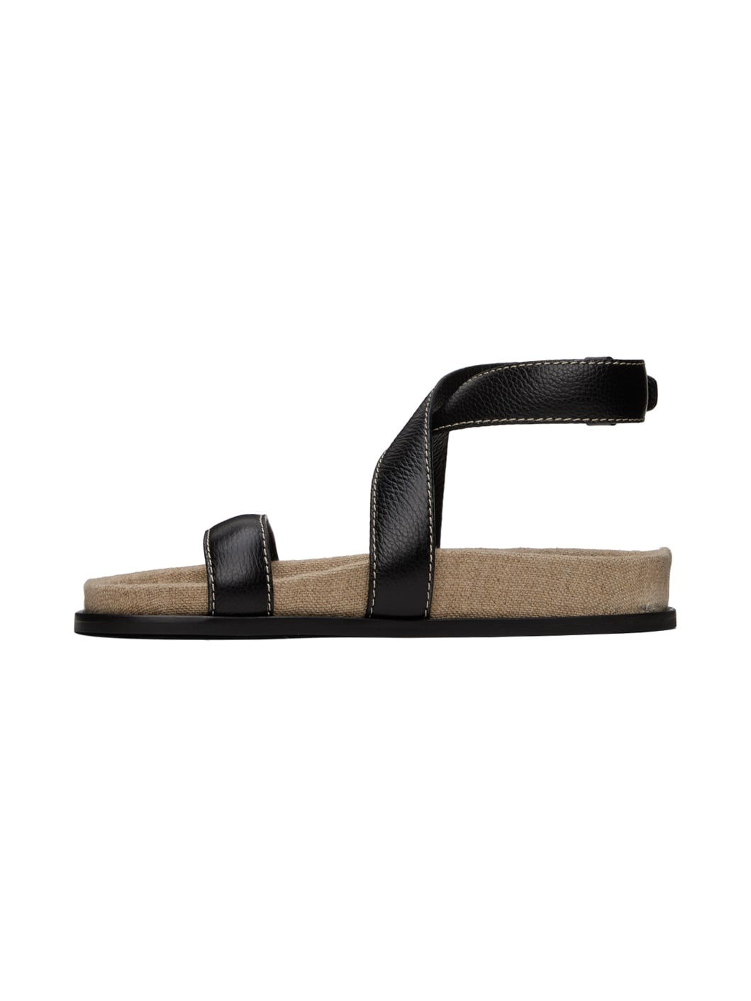 Black 'The Leather Chunky' Sandals - 3
