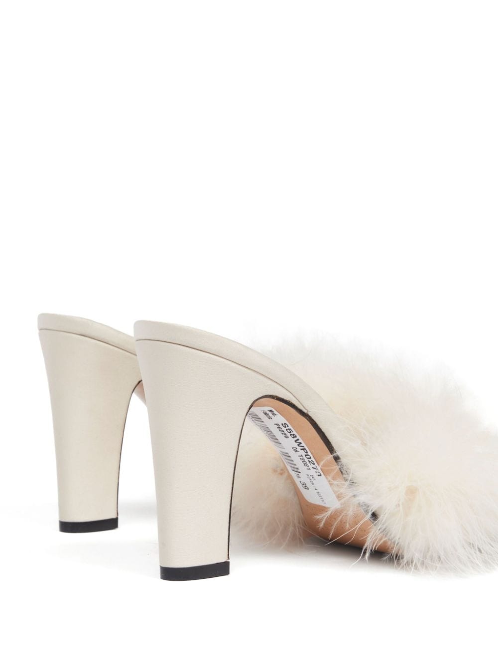 90mm feather-embellished mules - 4