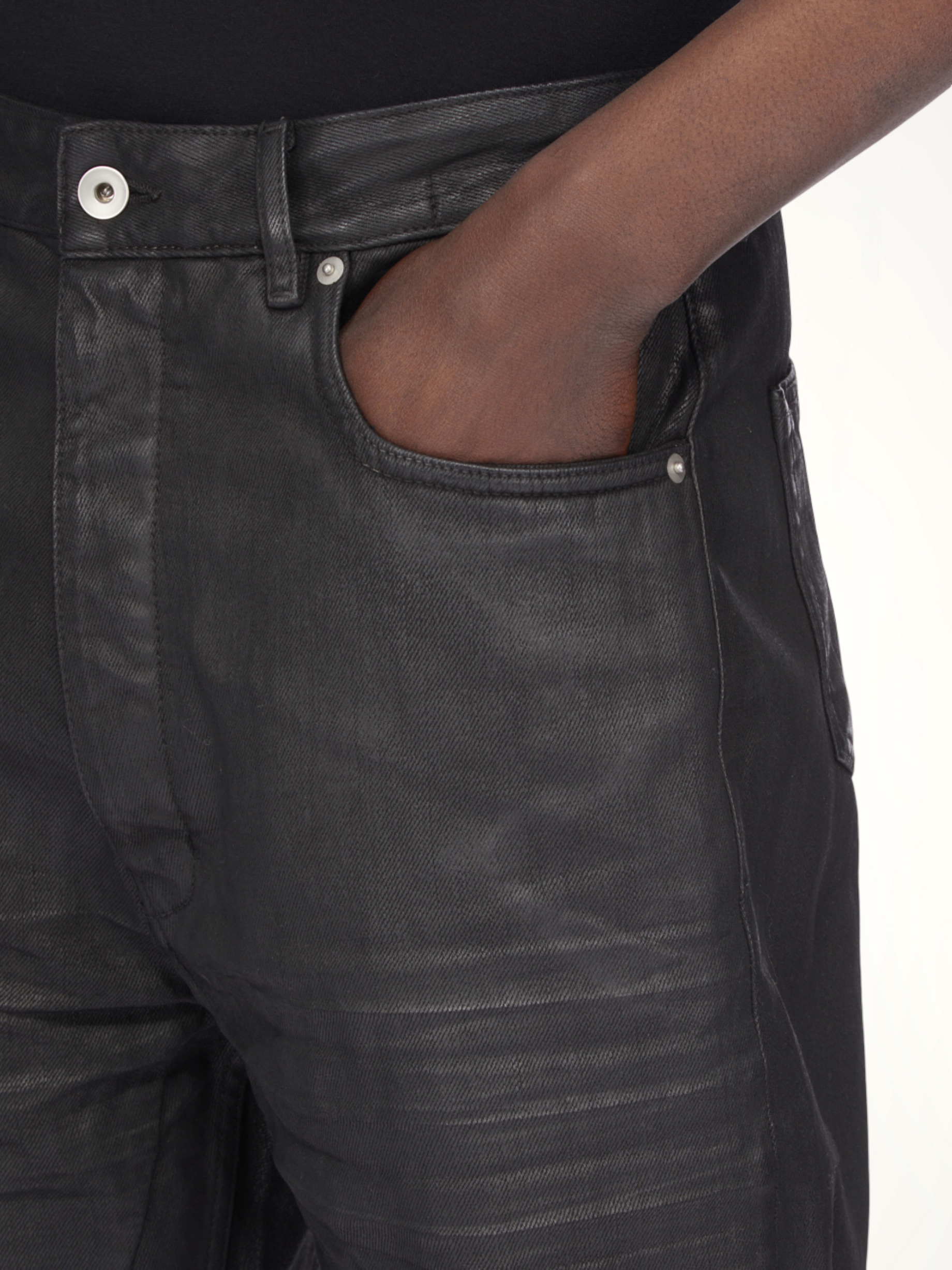 Geth Jeans in Black Wax - 6