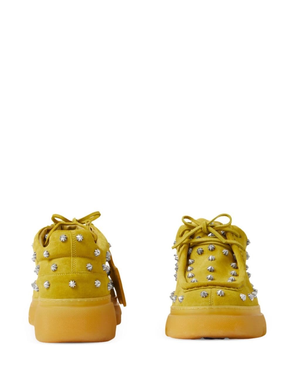 Creeper studded suede boots - 4