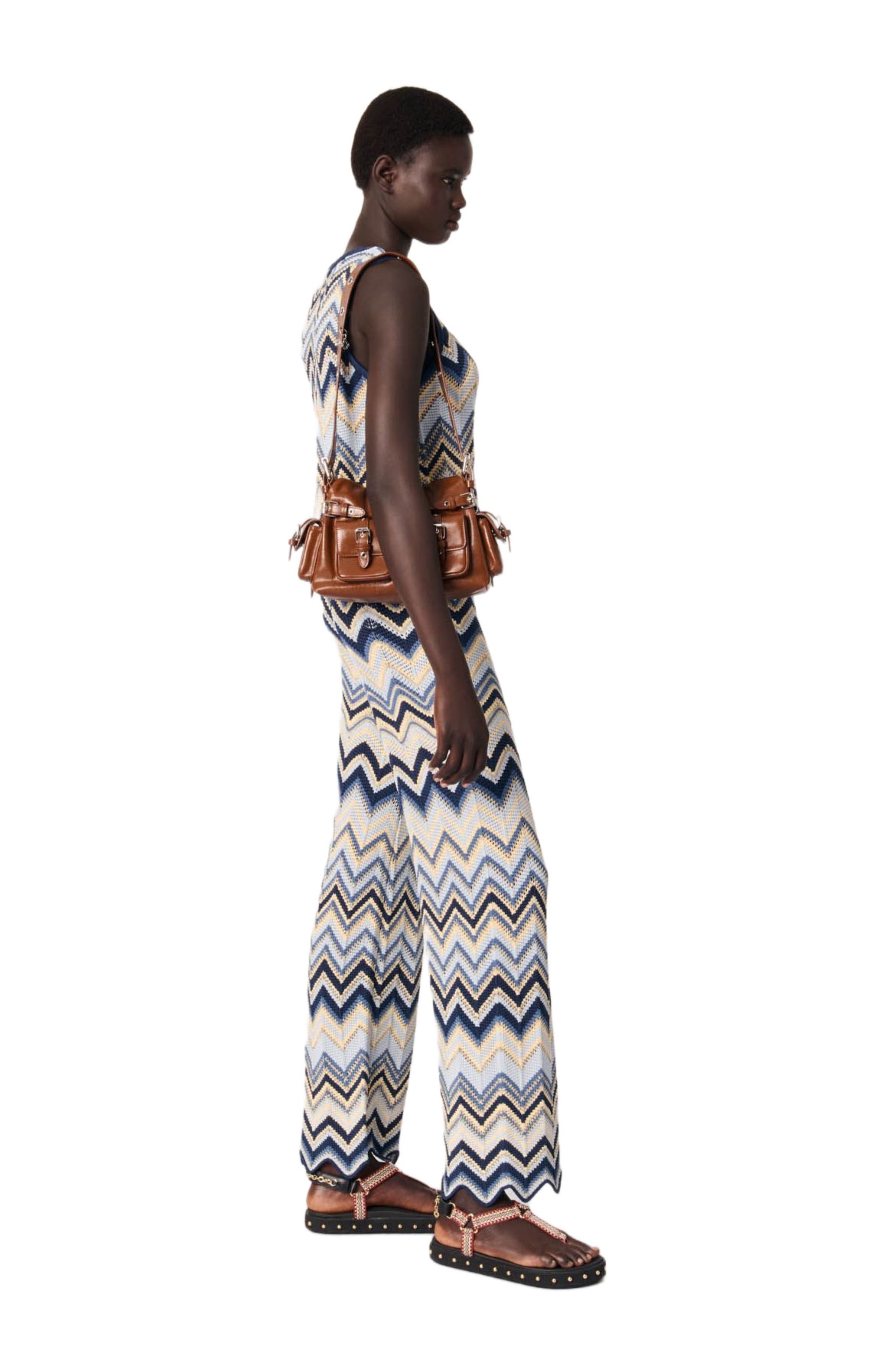 maje Crochet trousers in Blue /Ecru at Nordstrom - 2
