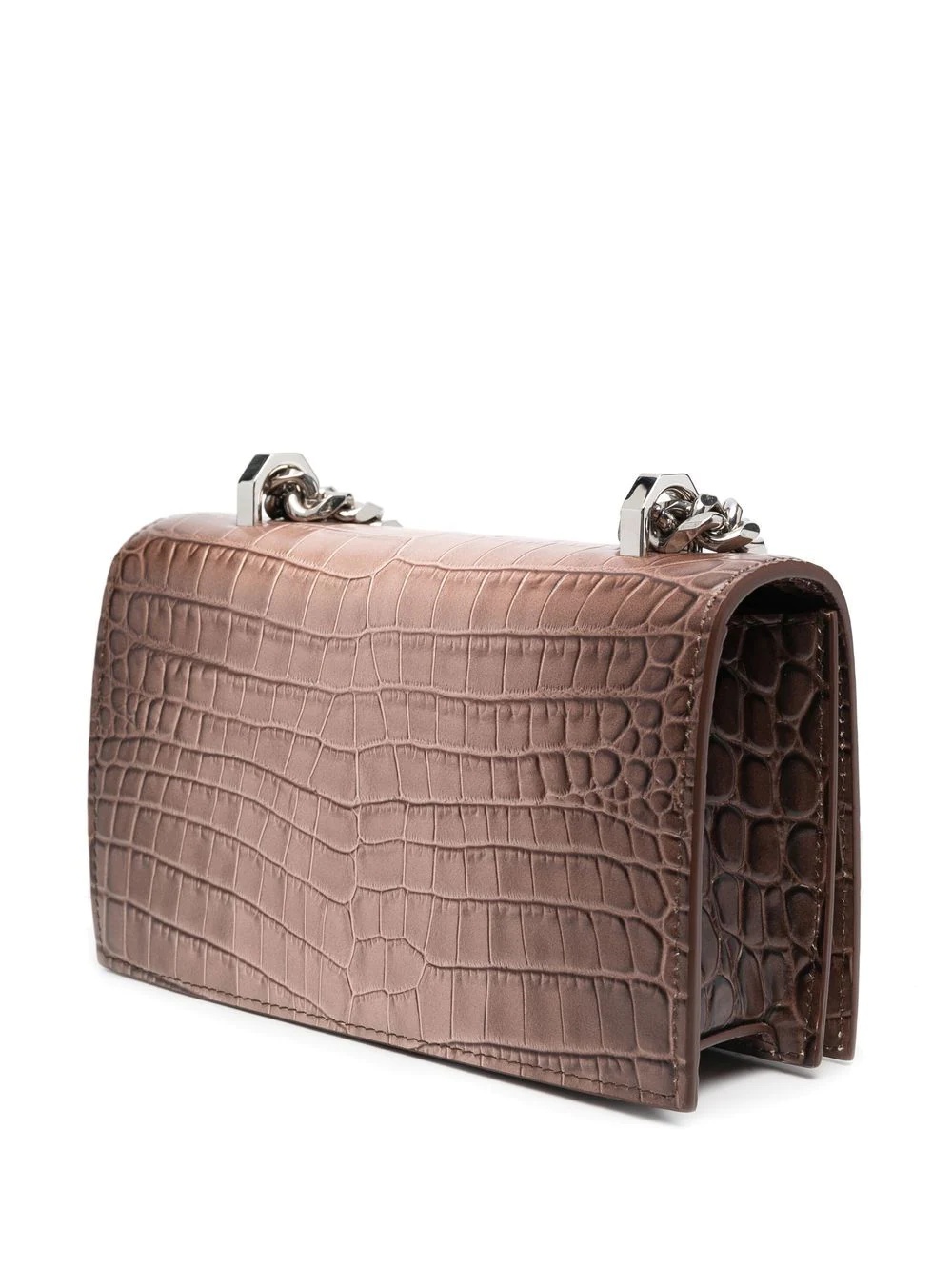 crocodile-effect leather crossbody bag - 3