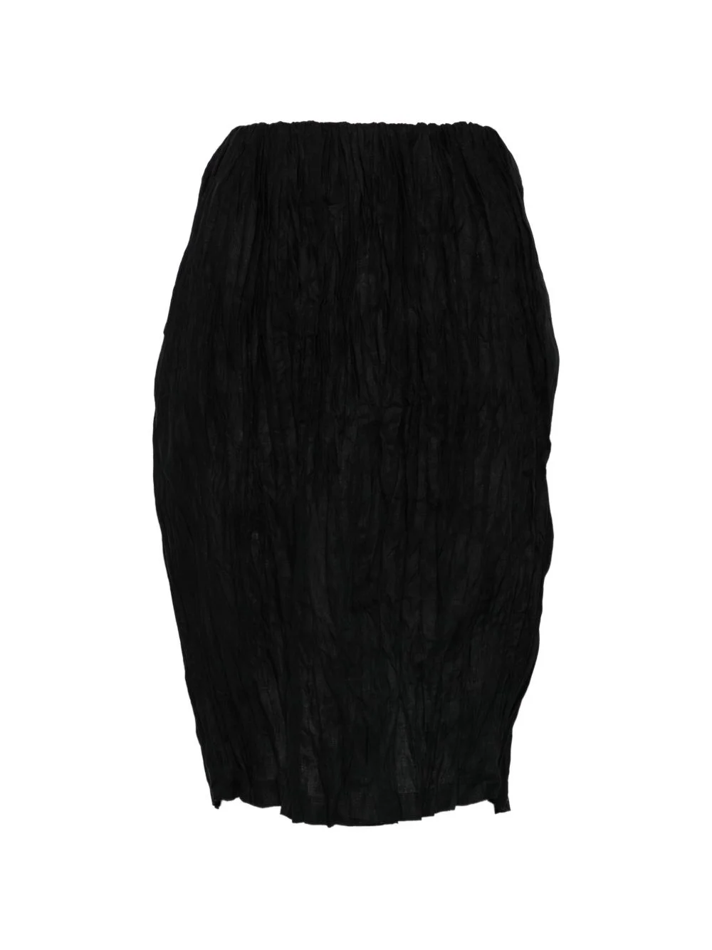 crinkled mini skirt - 1