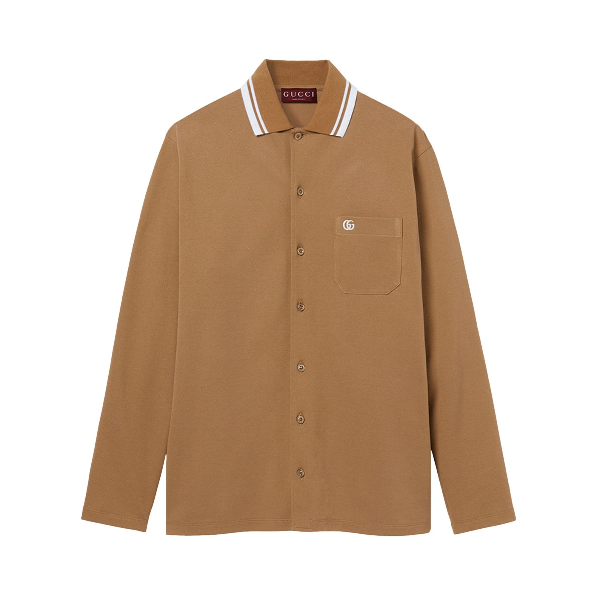 Gucci Long-Sleeve Polo 'Teak' - 1