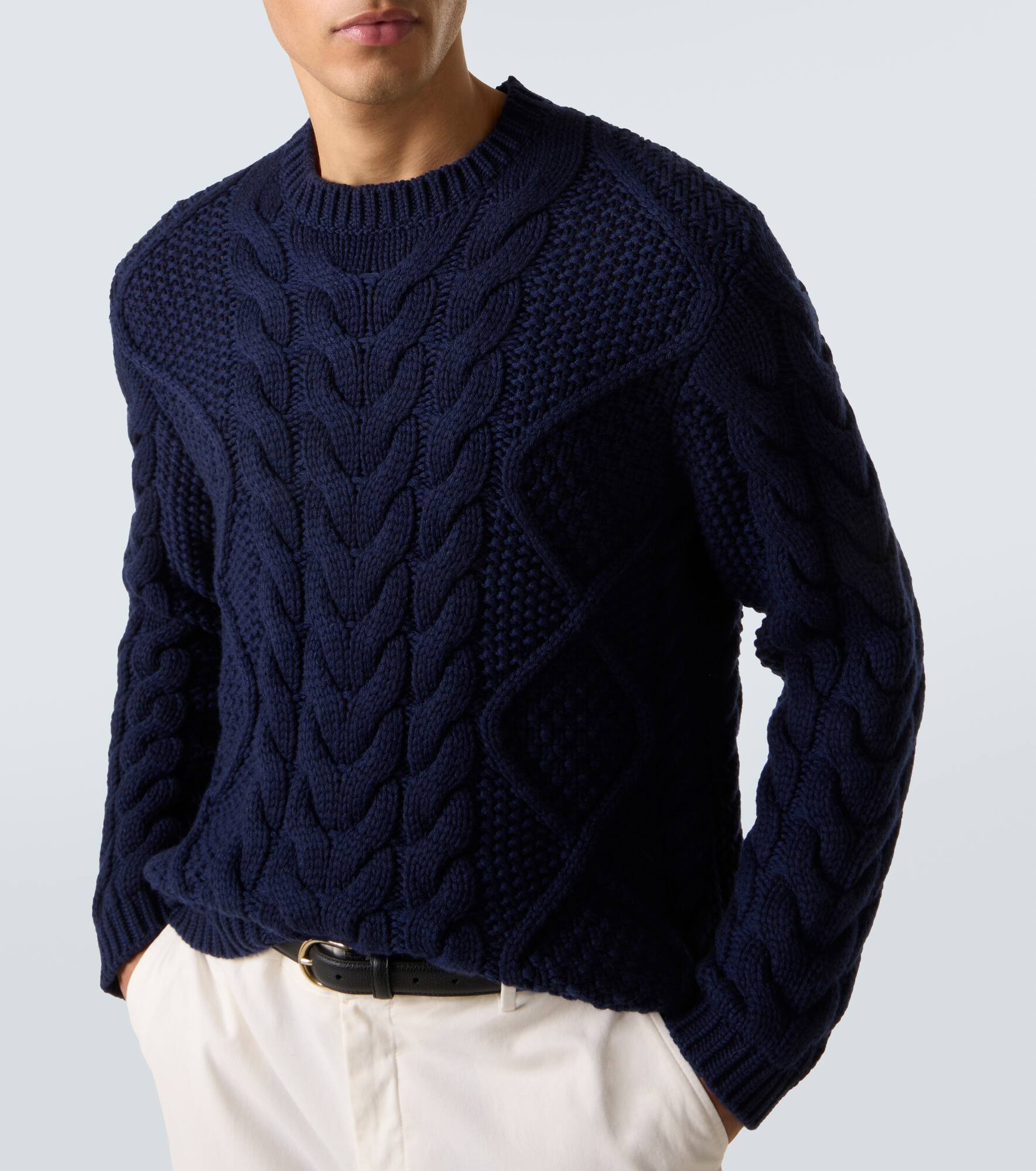 Cable-knit cashmere sweater - 5