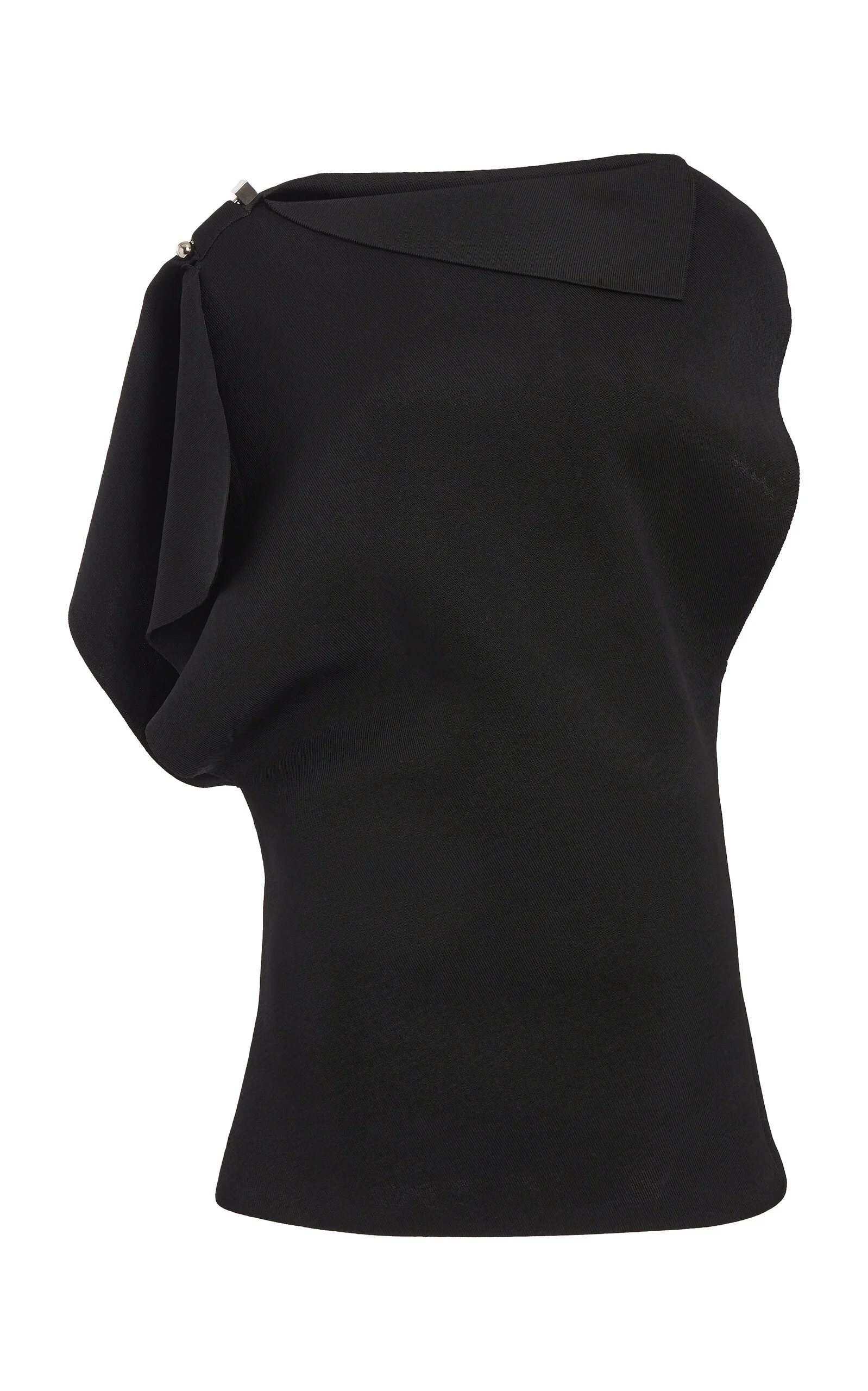 Trapeze Draped Mini Dress black - 1