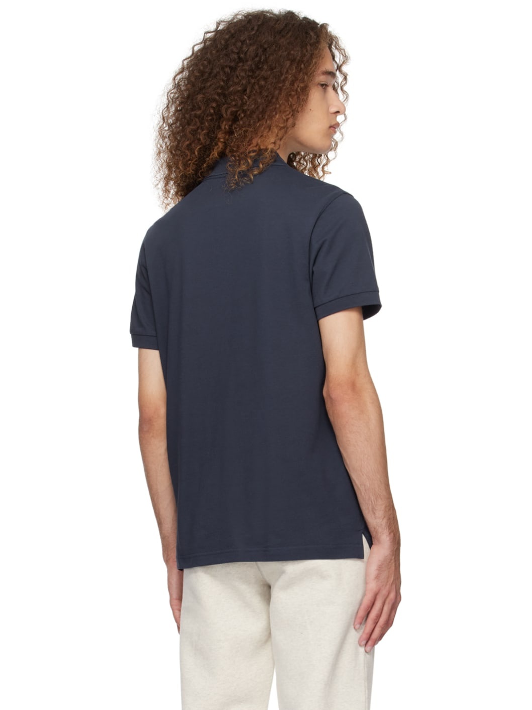 Navy Two-Button Polo - 3