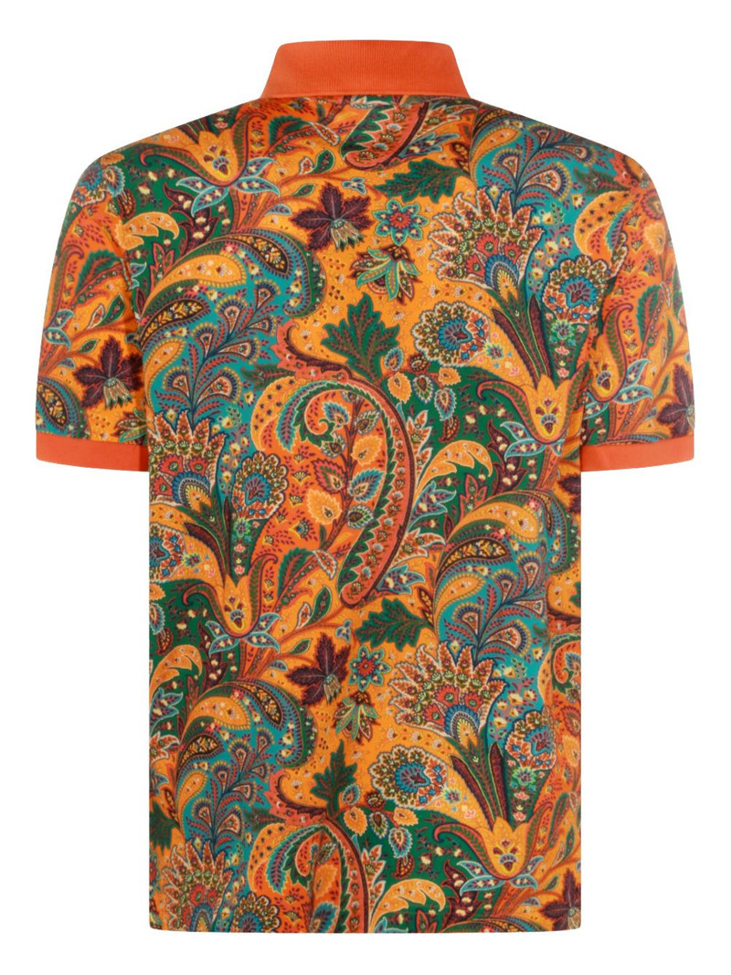 Etro paisley-print polo shirt outlook