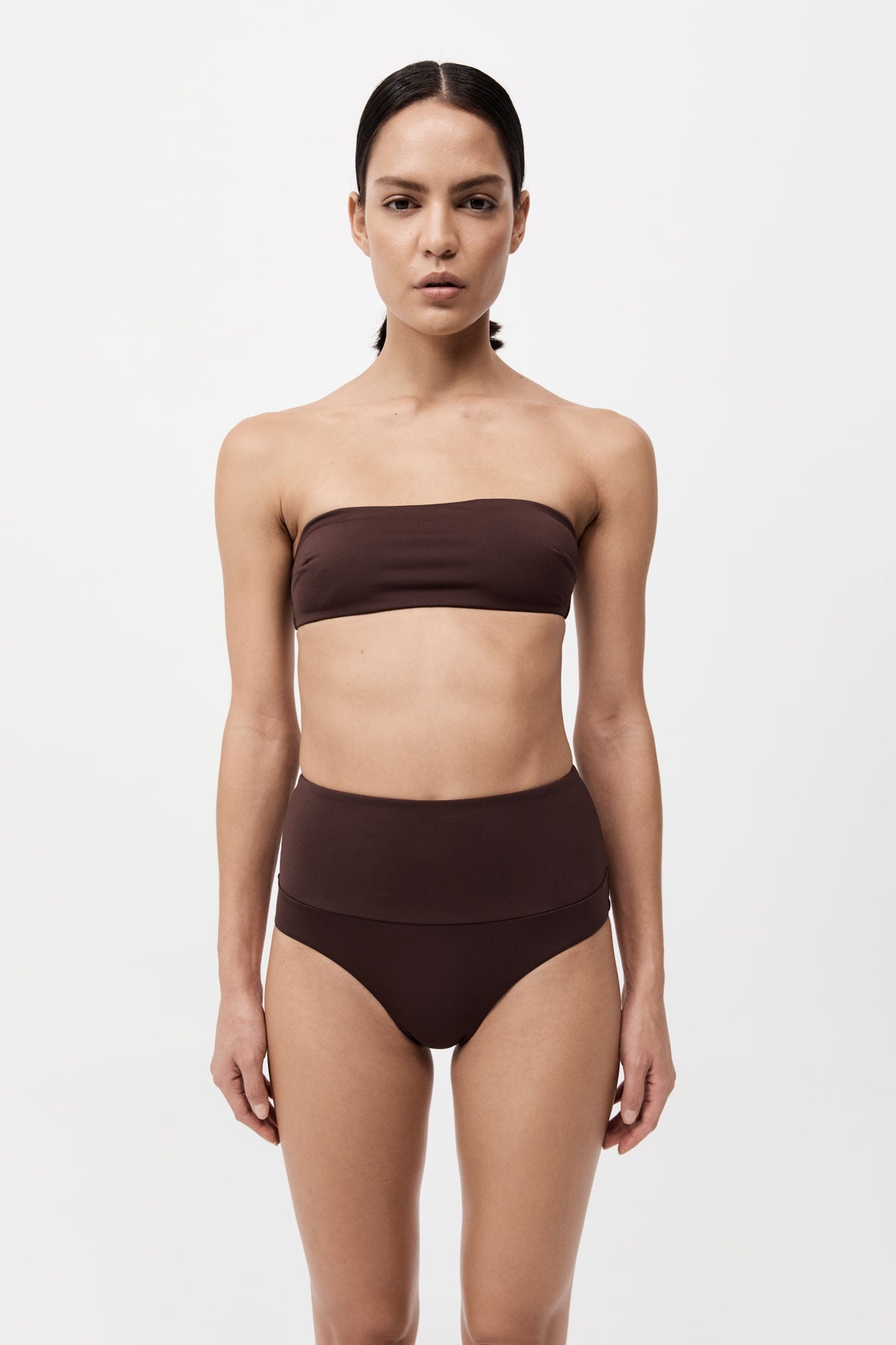 High Waisted Briefs - Cocoa - 3
